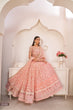 Load image into Gallery viewer, Light Pink Elegant Butterfly Net Lehenga with Intricate Embroidery ClothsVilla