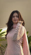 Load image into Gallery viewer, Light Pink Elegant Faux Georgette Embroidered Suit Set ClothsVilla