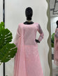 Load image into Gallery viewer, Light Pink Elegant Faux Georgette Embroidered Suit Set ClothsVilla
