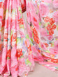 Load image into Gallery viewer, Light Pink Elegant Floral Printed Dull Satin Saree with Moonga Silk Blouse ClothsVilla