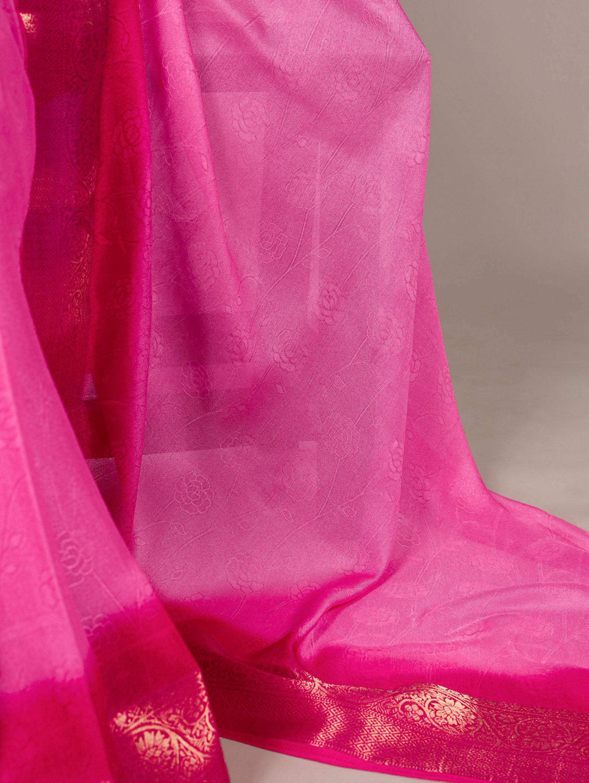 Light Pink Elegant Marsh Mello Zari Weaving Saree with Matching Unstitched Blouse – Traditional Festive & Wedding Wear Clothsvilla