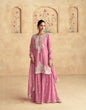 Load image into Gallery viewer, Light Pink Chinon Kurta Sharara Set ClothsVilla
