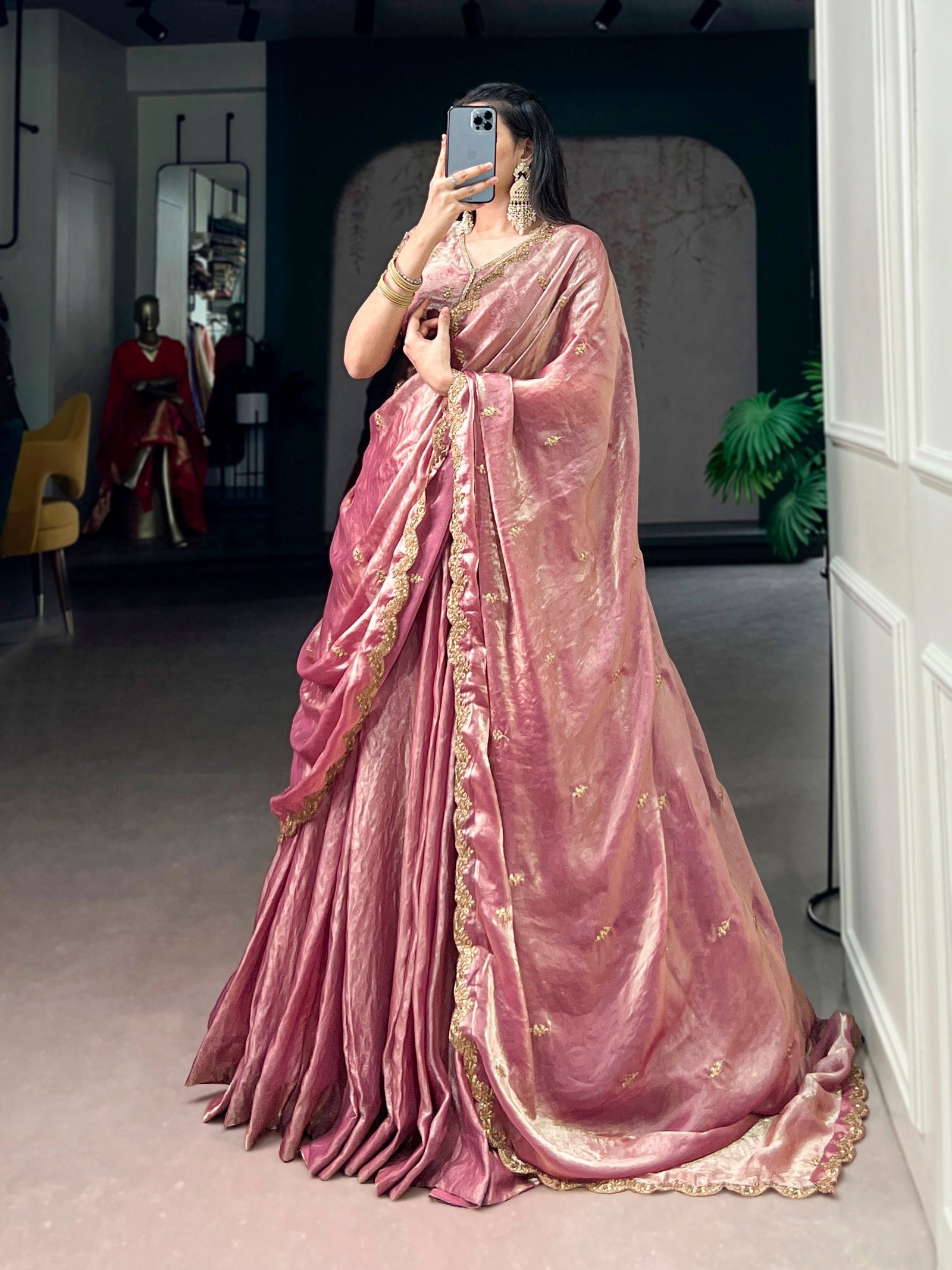 Light Pink Luxury Fendi Lehenga Set ClothsVilla