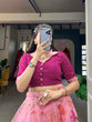 Load image into Gallery viewer, Light Pink Organza Lehenga Co-ord Set for Effortless Elegance ClothsVilla