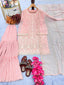 Light Pink Premium Designer Party Wear Top, Sarara & Dupatta Set – Elegant Faux Georgette Clothsvilla