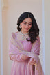 Load image into Gallery viewer, Light Pink Premium Fendy Chiffon 12-Kali Gown with Embroidered Cut-Work Dupatta ClothsVilla
