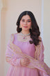 Load image into Gallery viewer, Light Pink Premium Fendy Chiffon 12-Kali Gown with Embroidered Cut-Work Dupatta ClothsVilla