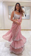 Load image into Gallery viewer, Light Pink Ready-to-Wear Lehenga Saree – Elegant &amp; Stylish