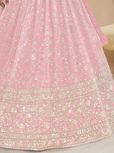 Load image into Gallery viewer, Light Pink Sequin Georgette Engagement Wear Lehenga Choli ClothsVilla