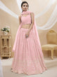 Load image into Gallery viewer, Light Pink Sequin Georgette Engagement Wear Lehenga Choli ClothsVilla