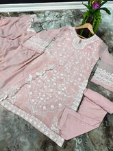 Load image into Gallery viewer, Light Pink Stunning Party Wear Top, Bottom &amp; Dupatta Set with Elegant Embroidery Clothsvilla