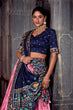 Load image into Gallery viewer, Light Pink Tasar Silk Ikkat Print Lehenga Set with Embroidered Blouse &amp; Dupatta ClothsVilla