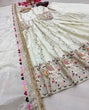 Load image into Gallery viewer, Light Pista Pure Sheesha Silk Gown ClothsVilla