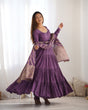 Load image into Gallery viewer, Light Purple Elegant Festive Pure Romansilk Chanderi Anarkali Suit with Banarasi Dupatta