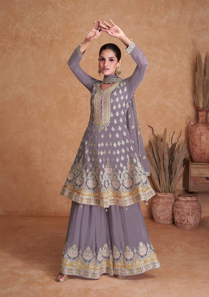 pakistani dresses purple colour Pakistani Purple Suit Dress Casual Simple Purple Color Dress Pakistani Purple Organza Embroidered Pakistani Suit Indian