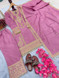 Load image into Gallery viewer, Light Purple Premium Designer Ready-to-Wear Top, Plazzo &amp; Dupatta Set Clothsvilla