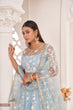 Load image into Gallery viewer, Light Sky Blue Elegant Butterfly Net Lehenga with Intricate Embroidery ClothsVilla