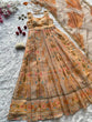 Load image into Gallery viewer, Light Yellow Designer Jimmy Organza Silk Digital Printed Anarkali Gown Set with Dupatta ClothsVilla