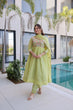 Load image into Gallery viewer, Lime Green Embroidered Gown Set ClothsVilla