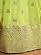 Load image into Gallery viewer, Lime Green Sequin Glamour Breathtaking Reception Lehenga Choli ClothsVilla