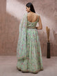 Load image into Gallery viewer, Lime Green Organza Floral Printed Semi-Stitched Lehenga choli &amp; Dupatta Clothsvilla
