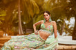 Load image into Gallery viewer, Lime Green Organza Sequins and Mirror embroidery Semi-Stitched Lehenga choli &amp; Dupatta ClothsVilla