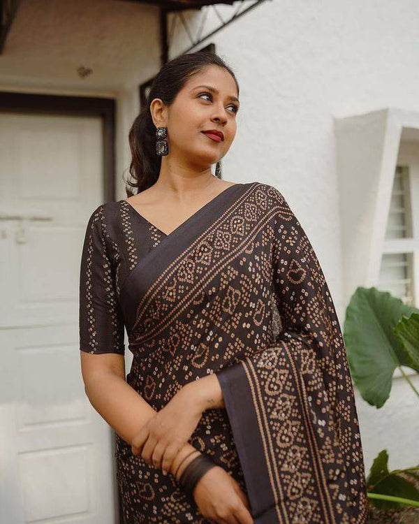 Black Pure Cotton  Linen Saree Weaved With  Zari Comes With Tassels LINEN