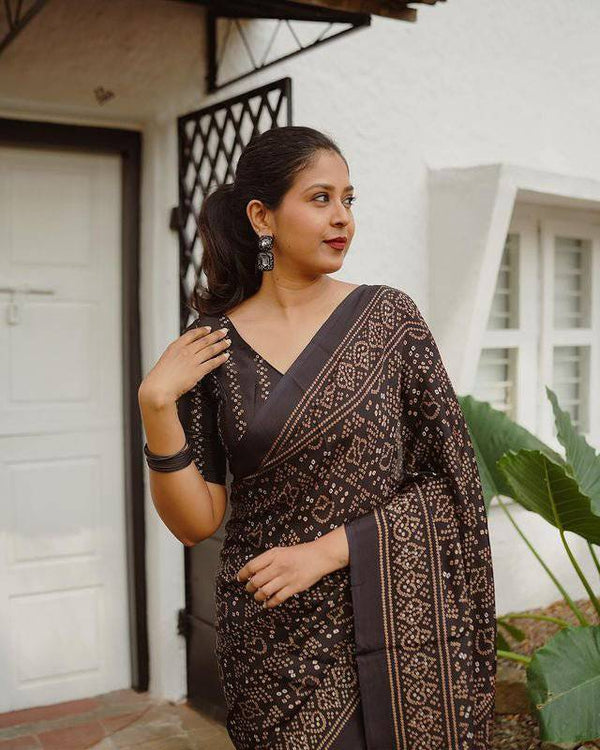 Black Pure Cotton  Linen Saree Weaved With  Zari Comes With Tassels LINEN