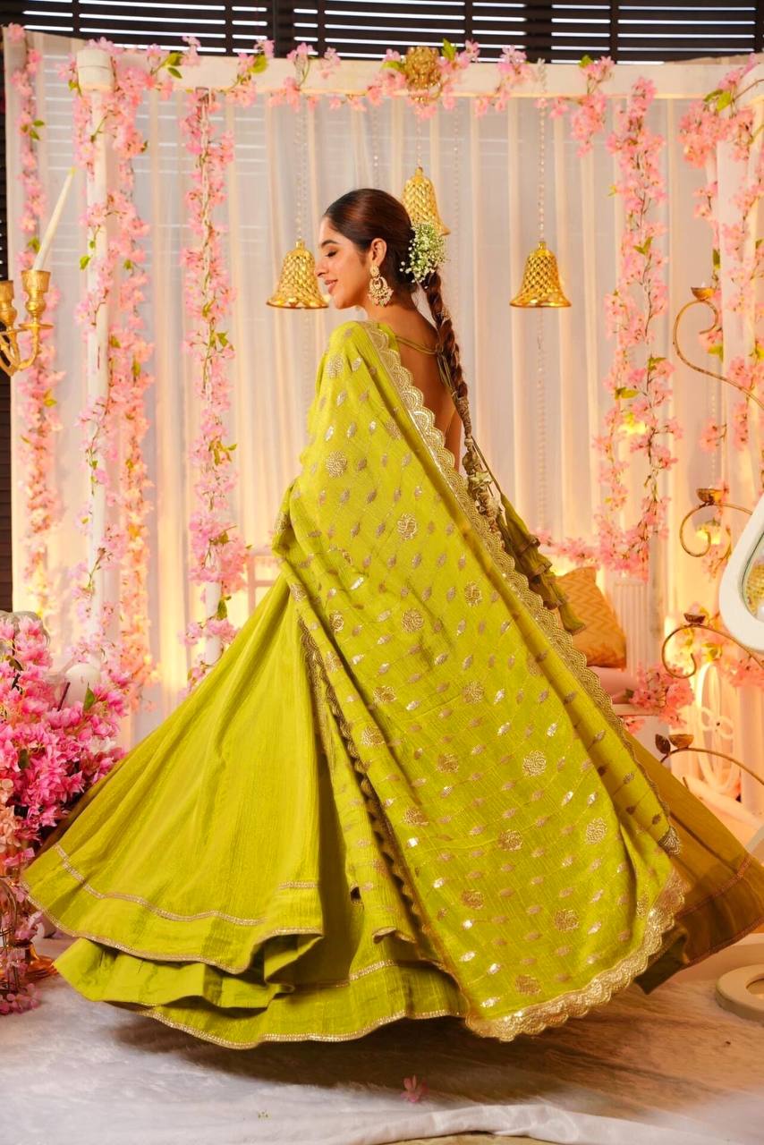 Liril Designer Roman Silk Anarkali Suit with Sequins & Zari Lace Work ClothsVilla