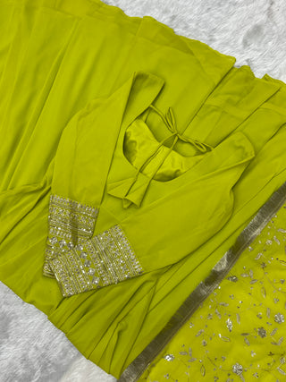 Liril Elegant Georgette Anarkali Gown Set – Festive & Wedding Ready