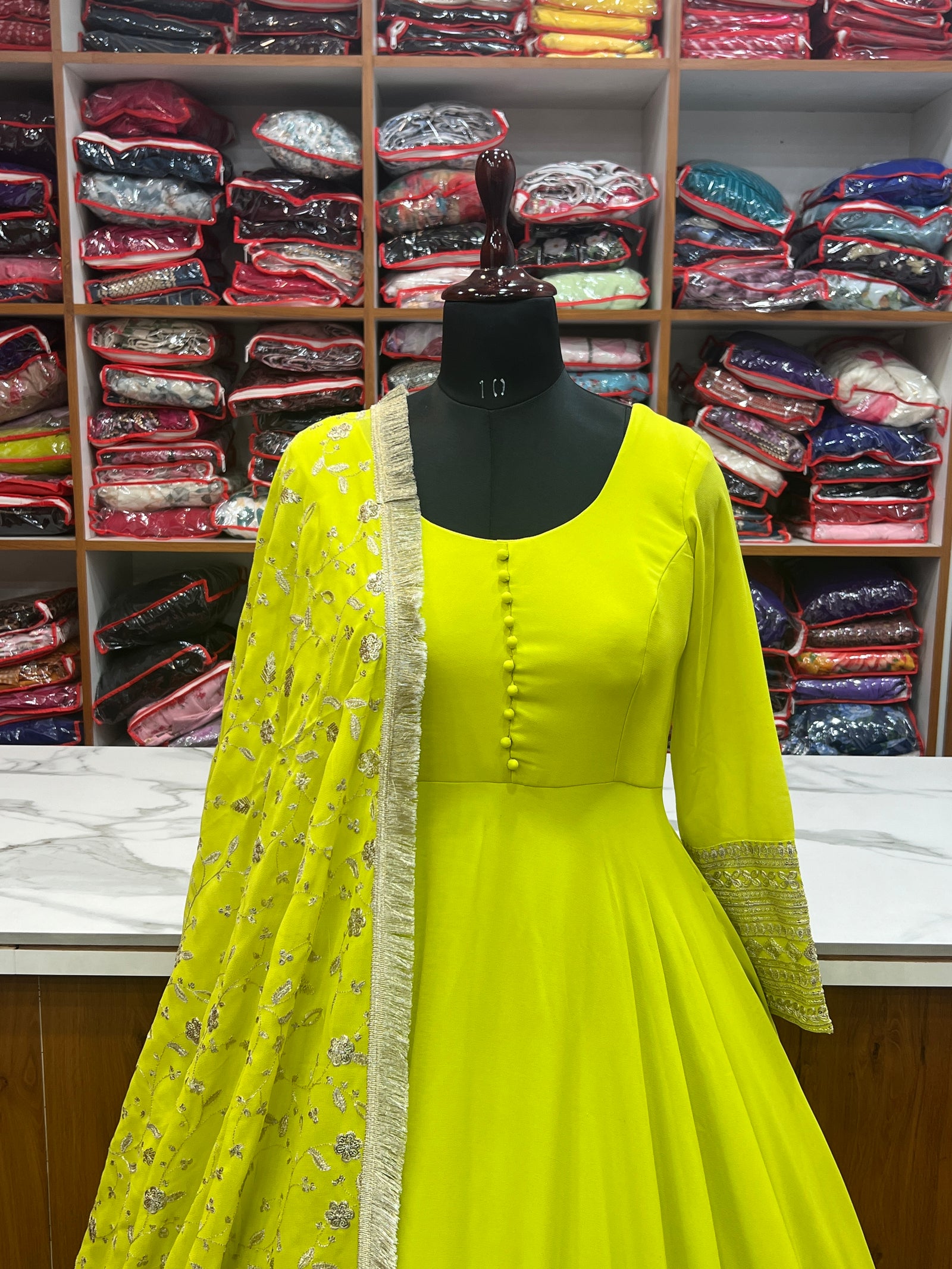 Liril Elegant Georgette Anarkali Gown Set – Festive & Wedding Ready