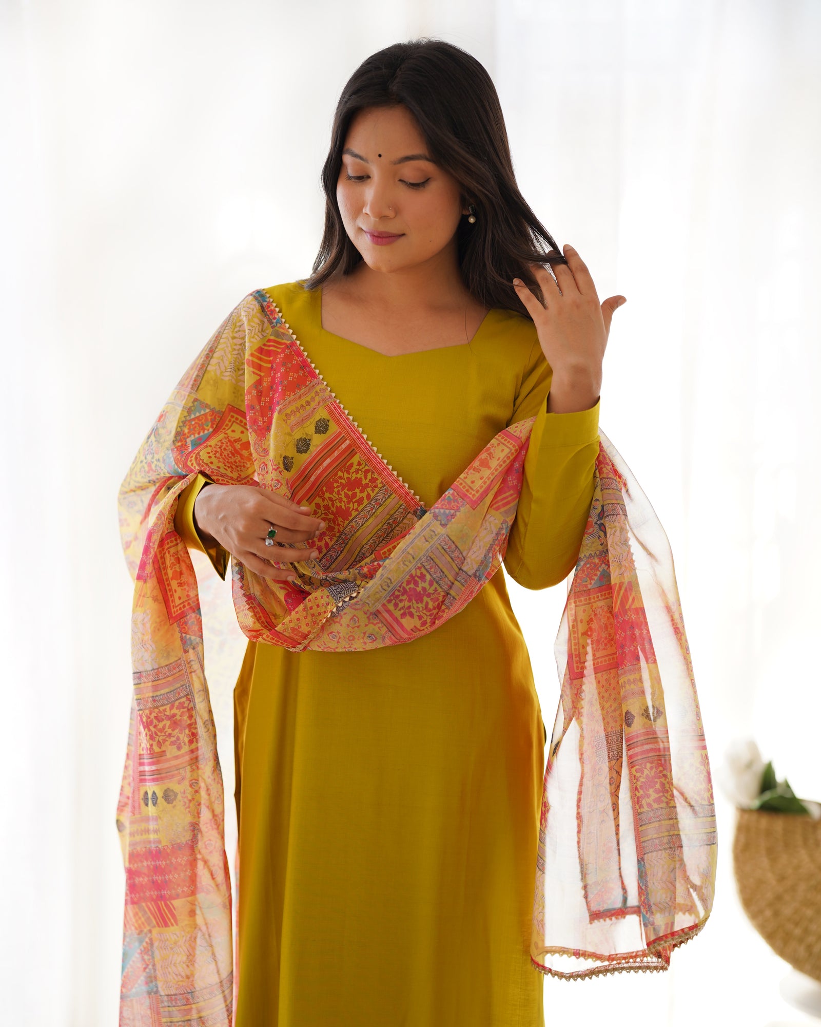 Liril Pure Soft Viscose Straight Fit Kurta Set with Dupatta – Perfect for Summer & Office Wear
