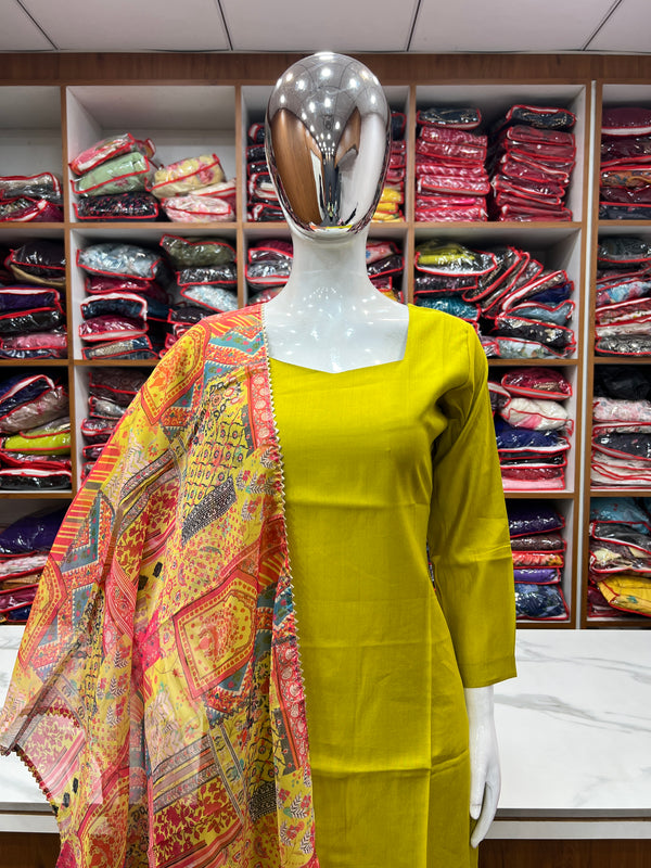 Liril Pure Soft Viscose Straight Fit Kurta Set with Dupatta – Perfect for Summer & Office Wear