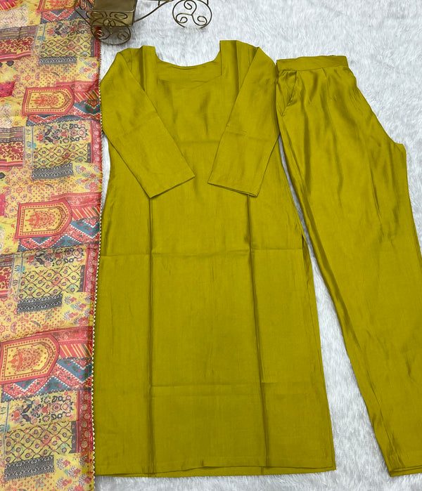 Liril Pure Soft Viscose Straight Fit Kurta Set with Dupatta – Perfect for Summer & Office Wear