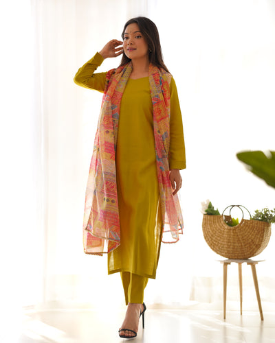 Liril Pure Soft Viscose Straight Fit Kurta Set with Dupatta – Perfect for Summer & Office Wear
