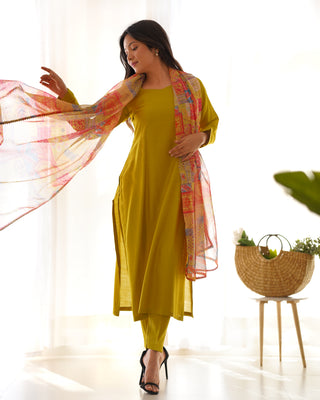 Liril Pure Soft Viscose Straight Fit Kurta Set with Dupatta – Perfect for Summer & Office Wear