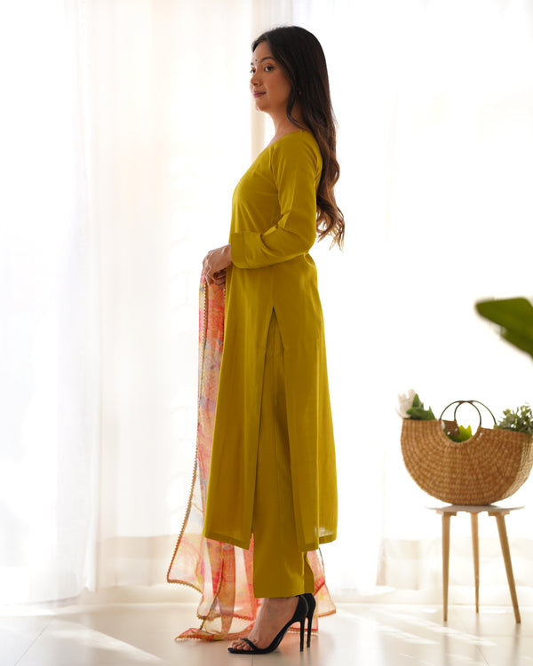 Liril Pure Soft Viscose Straight Fit Kurta Set with Dupatta – Perfect for Summer & Office Wear