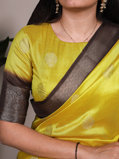 Luxurious Rumali Silk Saree with Rich Zari Weaving & Matching Unstitched Zari-Woven Blouse ClothsVilla Main image