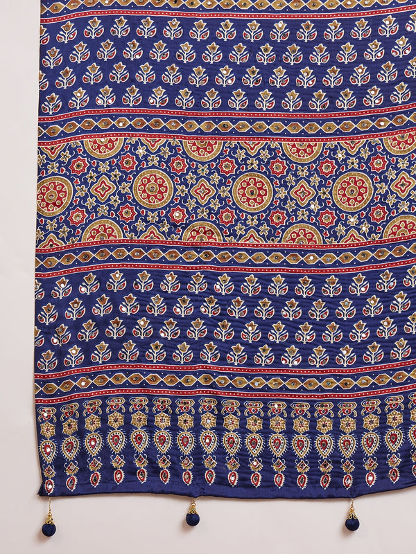 Maira Mirror Work Semi Modal Saree for Wedding & Party Wear ClothsVilla