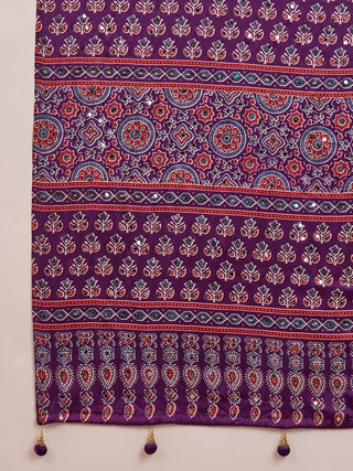Maira Mirror Work Semi Modal Saree for Wedding & Party Wear ClothsVilla