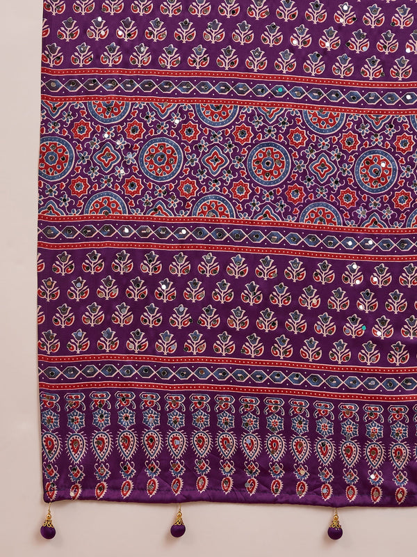 Maira Mirror Work Semi Modal Saree for Wedding & Party Wear ClothsVilla