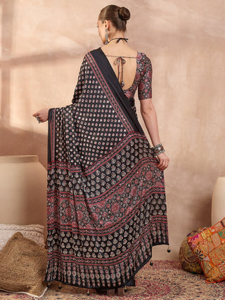 Maira Mirror Work Semi Modal Saree for Wedding & Party Wear ClothsVilla