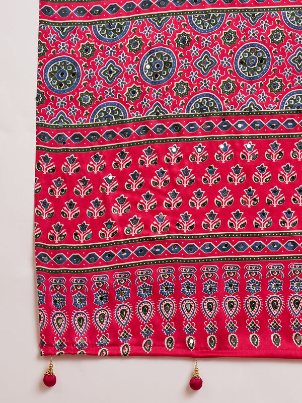 Maira Mirror Work Semi Modal Saree for Wedding & Party Wear ClothsVilla
