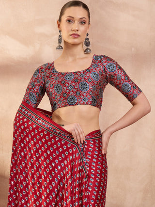 Maira Mirror Work Semi Modal Saree for Wedding & Party Wear ClothsVilla