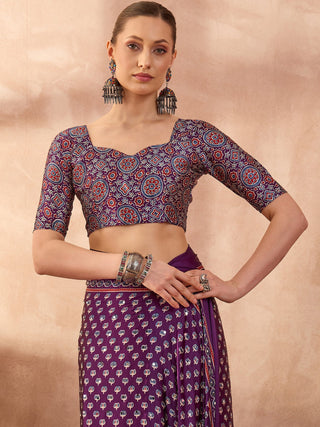 Maira Mirror Work Semi Modal Saree for Wedding & Party Wear ClothsVilla