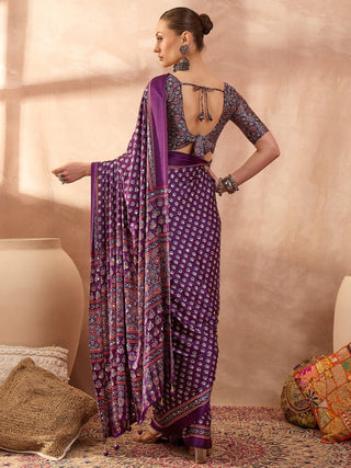 Maira Mirror Work Semi Modal Saree for Wedding & Party Wear ClothsVilla