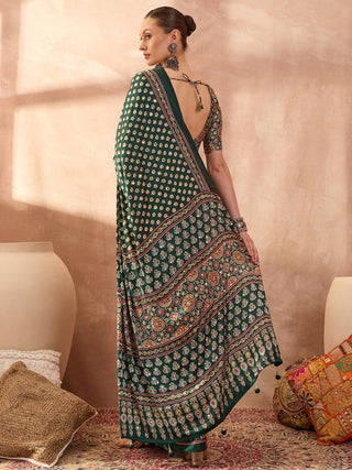 Maira Mirror Work Semi Modal Saree for Wedding & Party Wear ClothsVilla