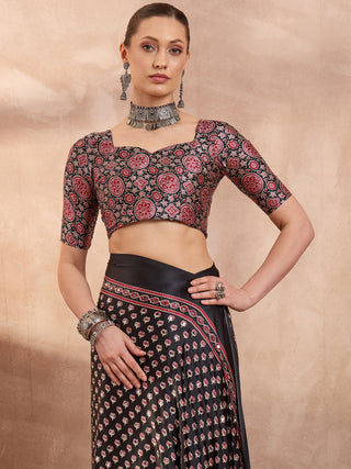 Maira Mirror Work Semi Modal Saree for Wedding & Party Wear ClothsVilla