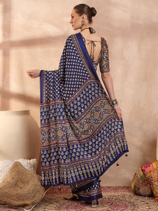 Maira Mirror Work Semi Modal Saree for Wedding & Party Wear ClothsVilla