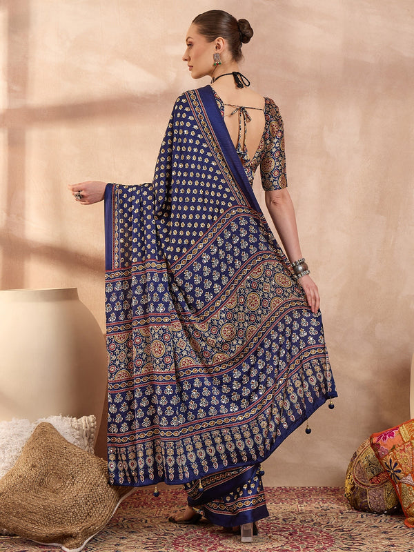 Maira Mirror Work Semi Modal Saree for Wedding & Party Wear ClothsVilla